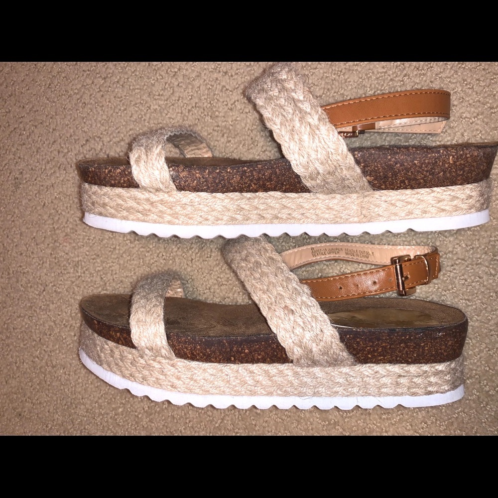 Two strapped sandals